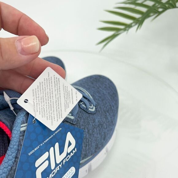 Fila Womens Memory Foam Vernato Blue Pink Running Shoes Sneakers 8 Athletic - Picture 13 of 16